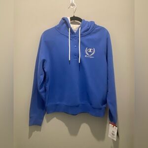 Champion Pullover Hoodie Sweatshirt Blue Women’s Size Medium NWT Logo Winter
